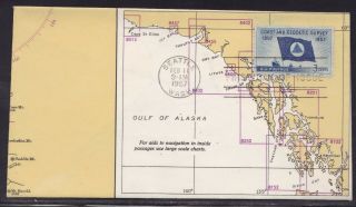 Scott 1088 Coast Geodetic Surveyor Hand Made First Day Cover Gulf Of Alaska
