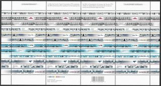 Canada Stamps — Full Pane Of 16 — Urban Transit/light Rail — 2028 - 2031 — Mnh