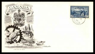 Canada Goose 1946 Artmaster Airmail 7c Fdc Unsealed Unaddressed