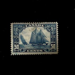 1928 - 29 Canada Scott 158 Fishing Schooner Blue Nose 50¢ Stamp