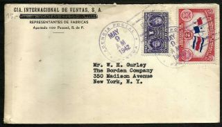 Panama 1942,  Censor Cover To Usa (ny) With Advertising,