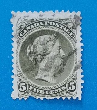 Canada Stamp Scott 26 Well Centered Light Postmark.  Very.