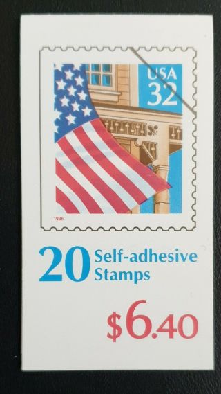 Usa Booklet Flag Over Porch 1995 Complete Self - Adhesive Cat 26us$