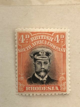 1922/23 Rhodesia 4d.  Sg.  294.  Head Die 3