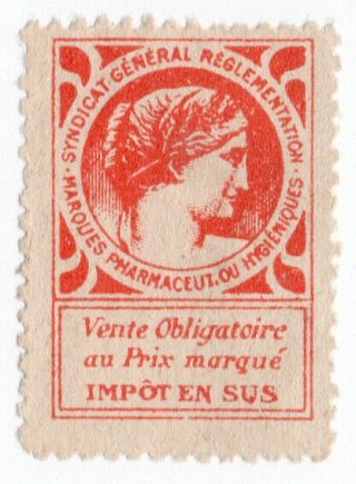 (i.  B) France Cinderella : Trade Stamp (pharmaceuticals Syndicate)