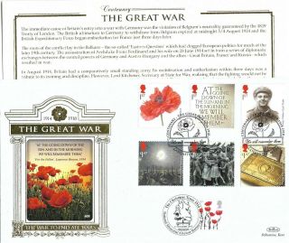 The Great War 2014 Lancaster Benham Gold Official,  Xmas Truce Poppy Stamp.