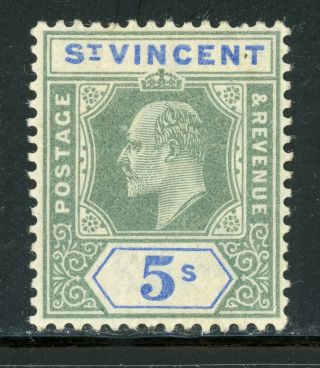 St.  Vincent Mh (kevii) Selections: Scott 79 5sh Green/ultra Wmk2 Cv$82,