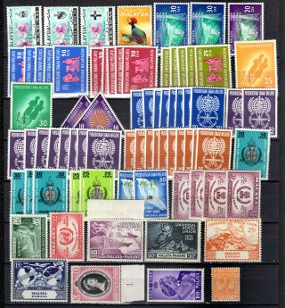 Malaya Malaysia Straits Settlements 1935 - 1965 States Selection Mnh Stamps