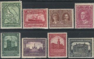 Newfoundland 1928 - 1929 Publicity Issue 8 Mh Values Min Cat £47,