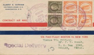 Us 1926 First Flight Cover Boston To York - Special Delivery - Air Mail 469