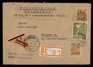 Dr Who 1948 Germany Koln Registered C134824