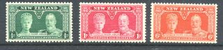 1935 Silver Jubilee Zealand Set Of 3 Cat £20.  00