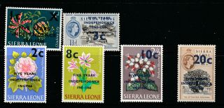 Sierra Leone 1966 Set,  6 Values To 20c.  M.  N.  H.