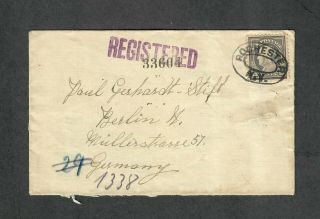 Us Sc 514 Franklin Stamp On Registered Cover 1924 To Germany