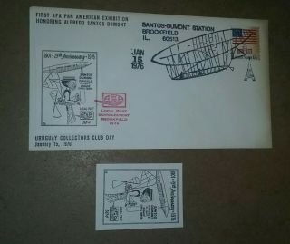 A31 1976 Aviation Cover Santos Dumont Jan 15 Local Post,  Stamp