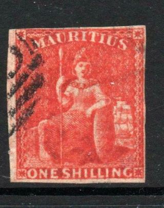 Mauritius 1859 - 61 1/ - Vermillion Fine Sg 34 Cat £70