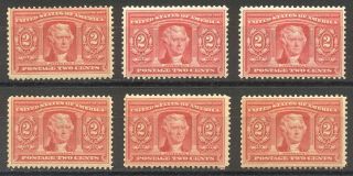 U.  S.  324 Nh (x6) - 1904 2c Louisiana ($360)
