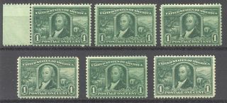 U.  S.  323 Nh (x6) - 1904 1c Louisiana ($360)