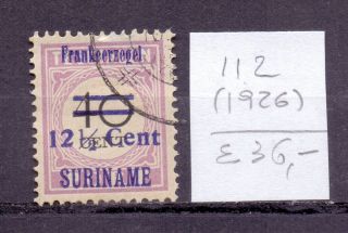 Suriname 1926.  Stamp.  Yt 112.  €36.  00