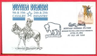 Buffalo Soldiers 9th & 10th Cav.  24th & 25th Inf.  Fort Still,  Ok Special Cancel