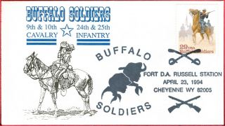 Buffalo Soldiers 9th & 10th Cav.  24th & 25th Inf.  Cheyenne,  Wy Special Cancel