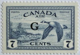 Canada Co2: Vf Mnh 7 - Cent Canada Goose Air Mail " G " Overprint