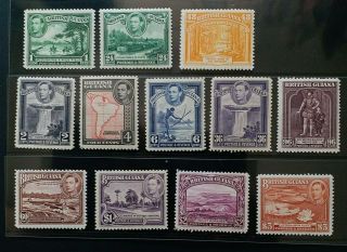 British Guiana 1938 Kgvi 1c To $3 Sg 308 - 319 Sc 230 - 241 Pictorial Set 12 Mnh