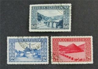 Nystamps Yugoslavia Bosnia & Herzegovina Stamp 62 - 64 $36