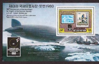 N K 1980 Mnh Ss,  Int.  Stamp Fair Essen,  Stamp On Stamp,  Ships (s2n)