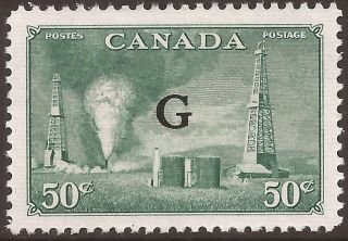 Canada Mnh Vf Sc O24 - Issue 1951 - 50c Oil Wells (es00226)