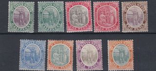 St Kitts Nevis 1905 - 18 S G 11 - 20 Various Values To 1/ - Mh