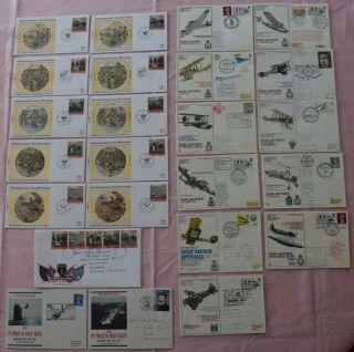 24 X First Day Covers With Military (navy,  D - Day,  Raf Etc) Themes.  Collectable.