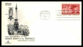 Mayfairstamps Us Fdc 1949 Indiana Gar Final Encampment Of Grand Army First Day C