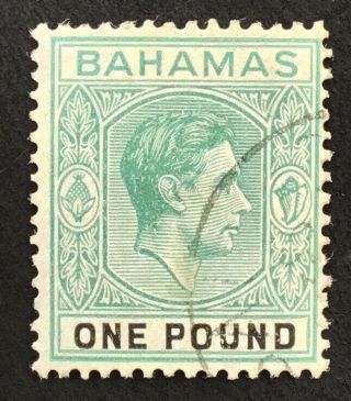 Bahamas George Vi 1943 £1.  00 Blue Green & Black Sg 157a (cat £55)