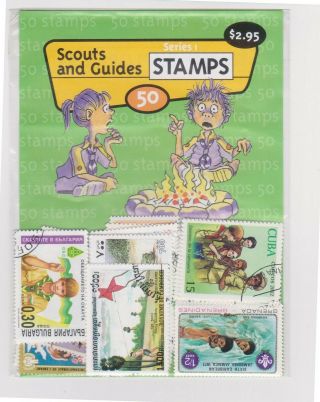 (q46 - 50) World Thematic Stamp Pack 50 Years Scouts & Guides (ay) $10.  00