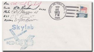 Skylab 3 Pafb Cover Handsigned By Recovery Pilots - 6h44