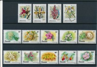 D277065 Rwanda Flowers Selection Of Mnh Stamps