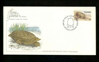 Postal History Canada Fdc 813 - 814 Set Of 2 Fleetwood Fauna Turtle Whale 1979