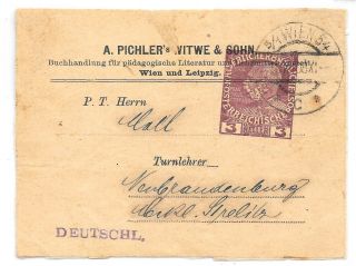 Austria 1908 Postal Stationery Newspaper Wrapper Advertising (ref43301)