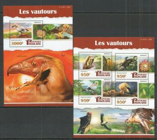 Tg112 2015 Togo Fauna Birds Vulture Les Vautours Kb,  Bl Mnh