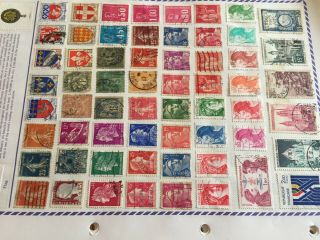 France Stamps All Different On Album Pages,  Unchecked Direct From Estate