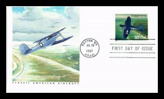 Us Cover Model 17 Staggerwing Classic American Aircraft Fdc Fleetwood Cachet