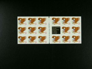 Us Scott 2597a Fold It Booklet Pane Of 17 Eagle 29c Stamps Never Folded S455