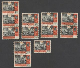 India 1964 Subhas Chandra Bose 55np accumulation,  all with FPO postmarks (73) 3