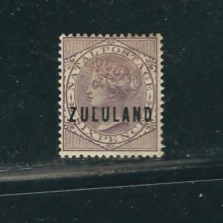 Zululand Stamps 13 Sg 8 6p Violet Mhr Vf 1894 Scv $70.  00