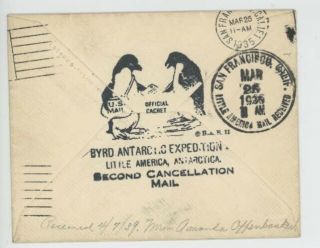 Mr Fancy Cancel Little America Byrd Antarctic Expedition 2nd Cancellation 1844