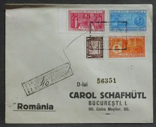 Romania 1932 Cover Sent To Bucharest Franked W/ 4 Stamps