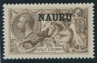 Sg 24 Nauru 1916.  2/6 Chocolate Brown.  Mounted.  Light Gum Crease,  Unseen At