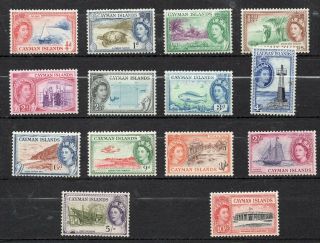 Cayman Islands Stamps 1953/59 Queen Elizabeth 11 Definitive To 10/ - Mnh And Vvlm