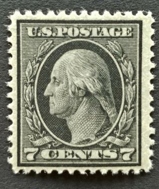 Us Stamps,  Scott 407,  7c Washington,  Never Hinged Og,  Cv $150